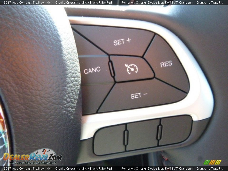 2017 Jeep Compass Trailhawk 4x4 Granite Crystal Metallic / Black/Ruby Red Photo #18