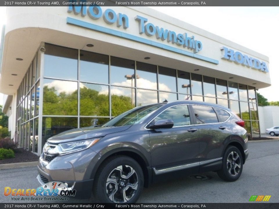 2017 Honda CR-V Touring AWD Gunmetal Metallic / Gray Photo #1