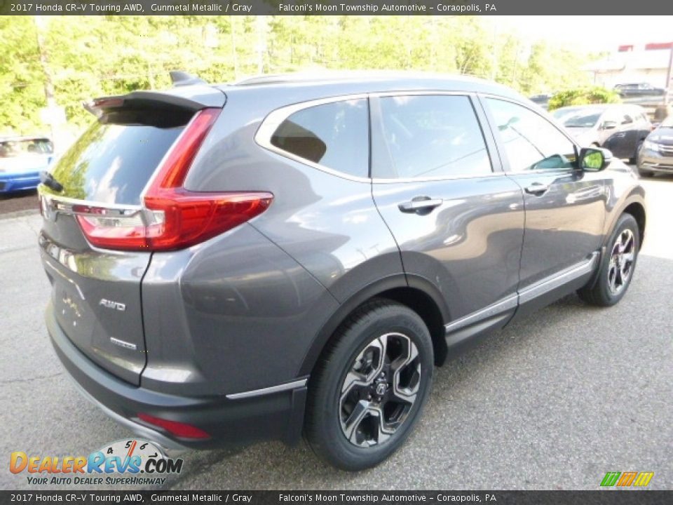 2017 Honda CR-V Touring AWD Gunmetal Metallic / Gray Photo #4