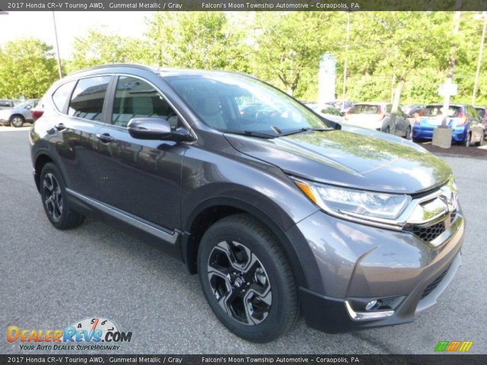 2017 Honda CR-V Touring AWD Gunmetal Metallic / Gray Photo #5
