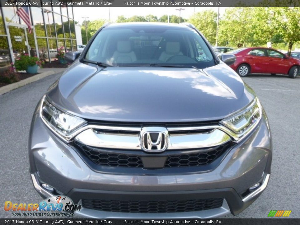 2017 Honda CR-V Touring AWD Gunmetal Metallic / Gray Photo #6
