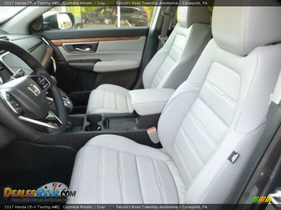 2017 Honda CR-V Touring AWD Gunmetal Metallic / Gray Photo #8