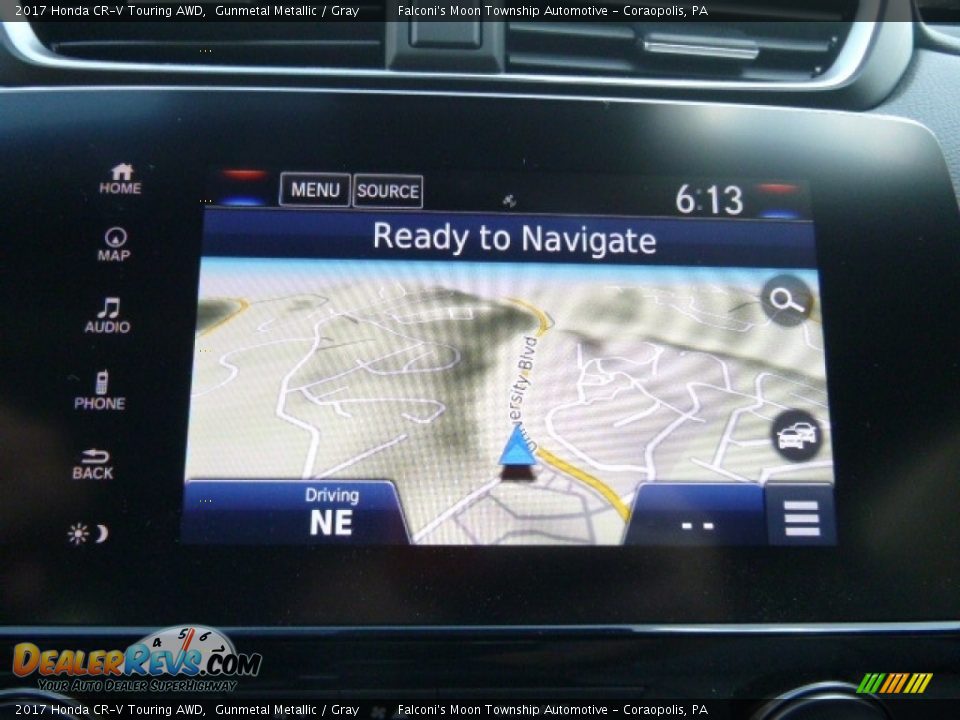 2017 Honda CR-V Touring AWD Gunmetal Metallic / Gray Photo #12