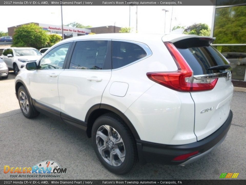 2017 Honda CR-V EX-L AWD White Diamond Pearl / Ivory Photo #2