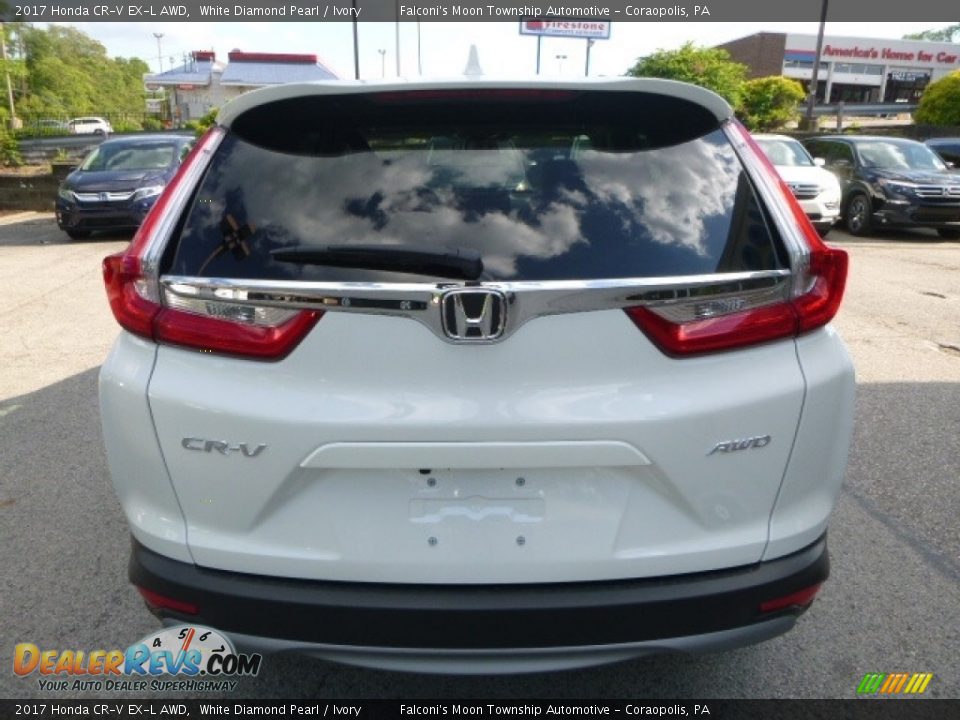 2017 Honda CR-V EX-L AWD White Diamond Pearl / Ivory Photo #3
