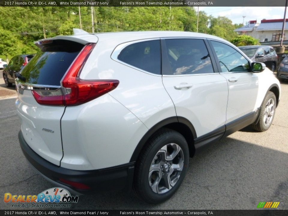 2017 Honda CR-V EX-L AWD White Diamond Pearl / Ivory Photo #4