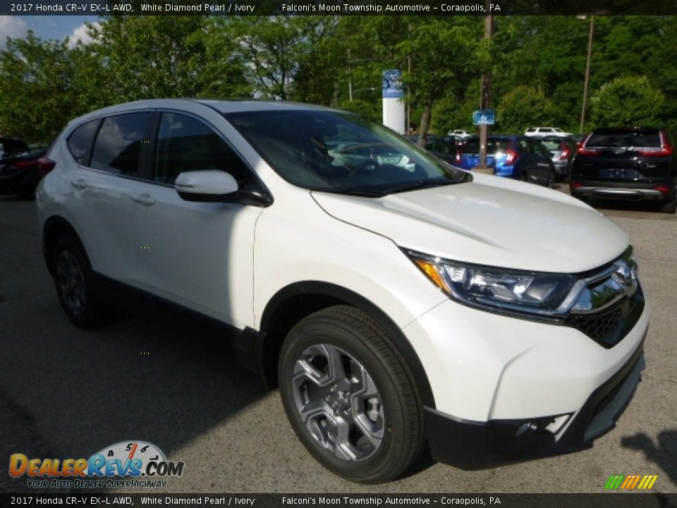 2017 Honda CR-V EX-L AWD White Diamond Pearl / Ivory Photo #5