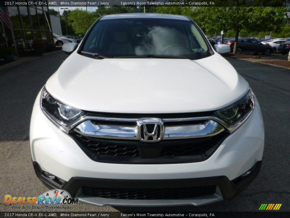 2017 Honda CR-V EX-L AWD White Diamond Pearl / Ivory Photo #6