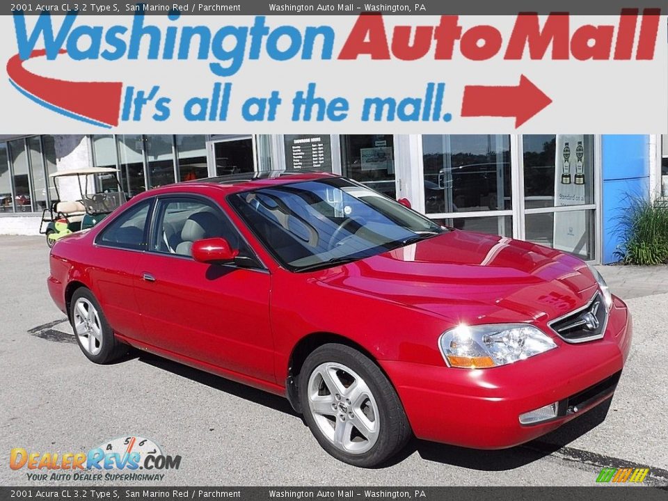 2001 Acura CL 3.2 Type S San Marino Red / Parchment Photo #1