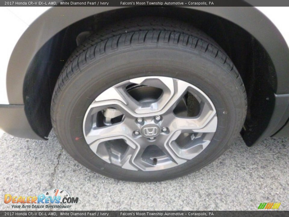 2017 Honda CR-V EX-L AWD White Diamond Pearl / Ivory Photo #7