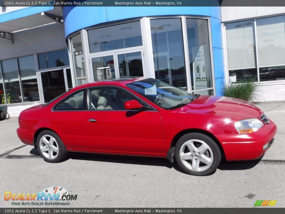 2001 Acura CL 3.2 Type S San Marino Red / Parchment Photo #2