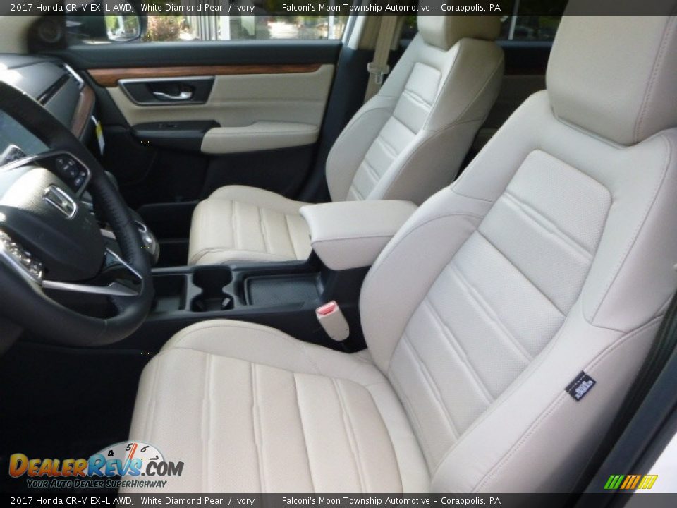2017 Honda CR-V EX-L AWD White Diamond Pearl / Ivory Photo #8