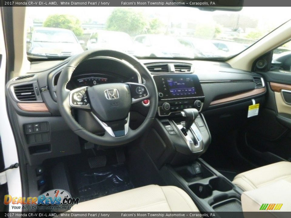 2017 Honda CR-V EX-L AWD White Diamond Pearl / Ivory Photo #10