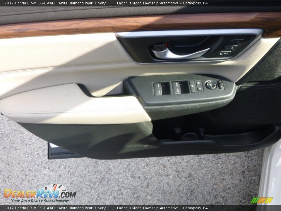 2017 Honda CR-V EX-L AWD White Diamond Pearl / Ivory Photo #12