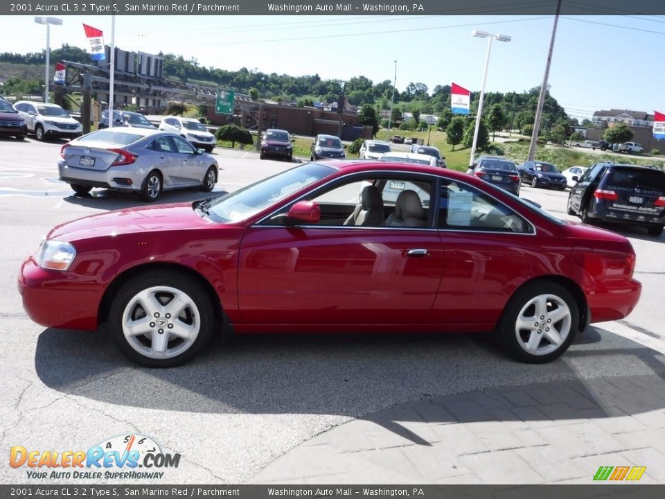 2001 Acura CL 3.2 Type S San Marino Red / Parchment Photo #7