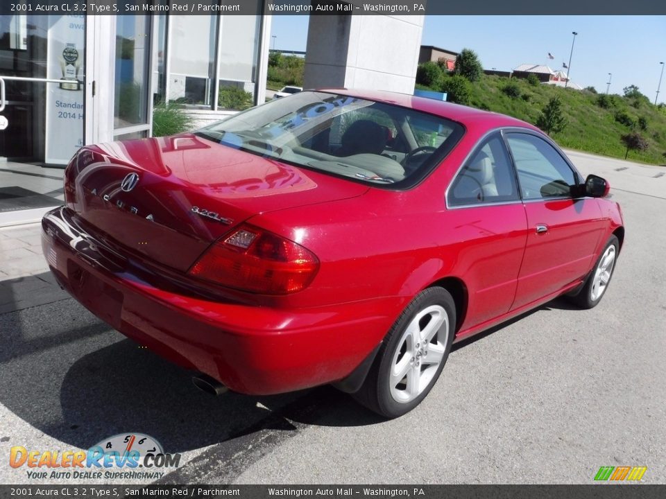 2001 Acura CL 3.2 Type S San Marino Red / Parchment Photo #8