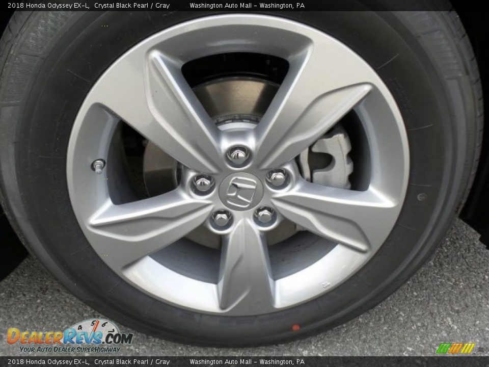 2018 Honda Odyssey EX-L Crystal Black Pearl / Gray Photo #3