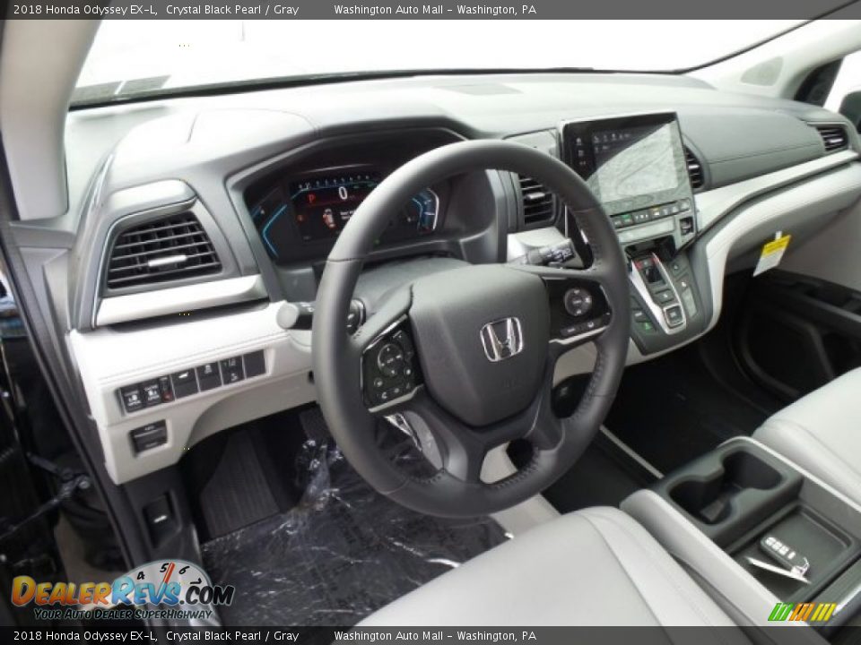 2018 Honda Odyssey EX-L Crystal Black Pearl / Gray Photo #14