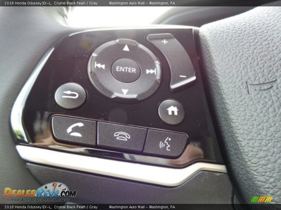 2018 Honda Odyssey EX-L Crystal Black Pearl / Gray Photo #20