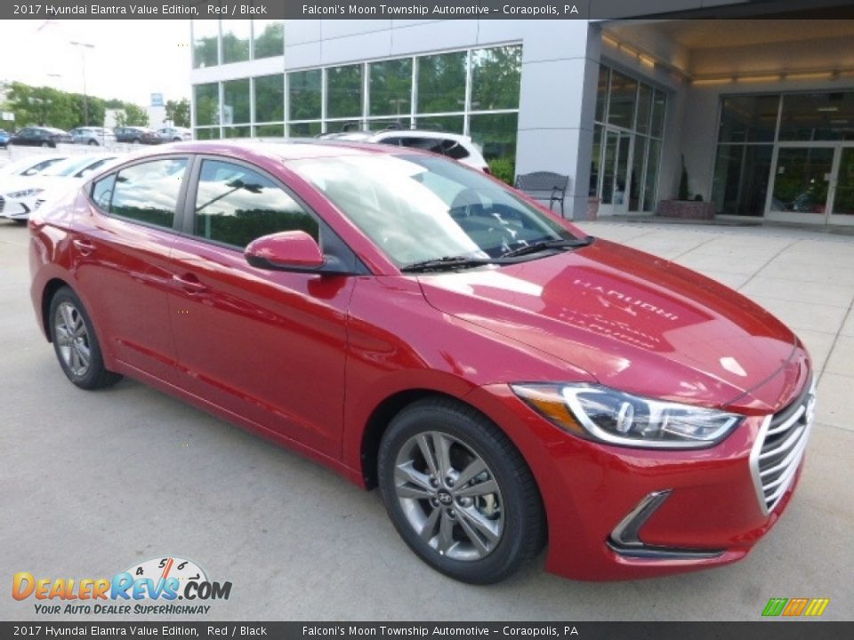 2017 Hyundai Elantra Value Edition Red / Black Photo #3