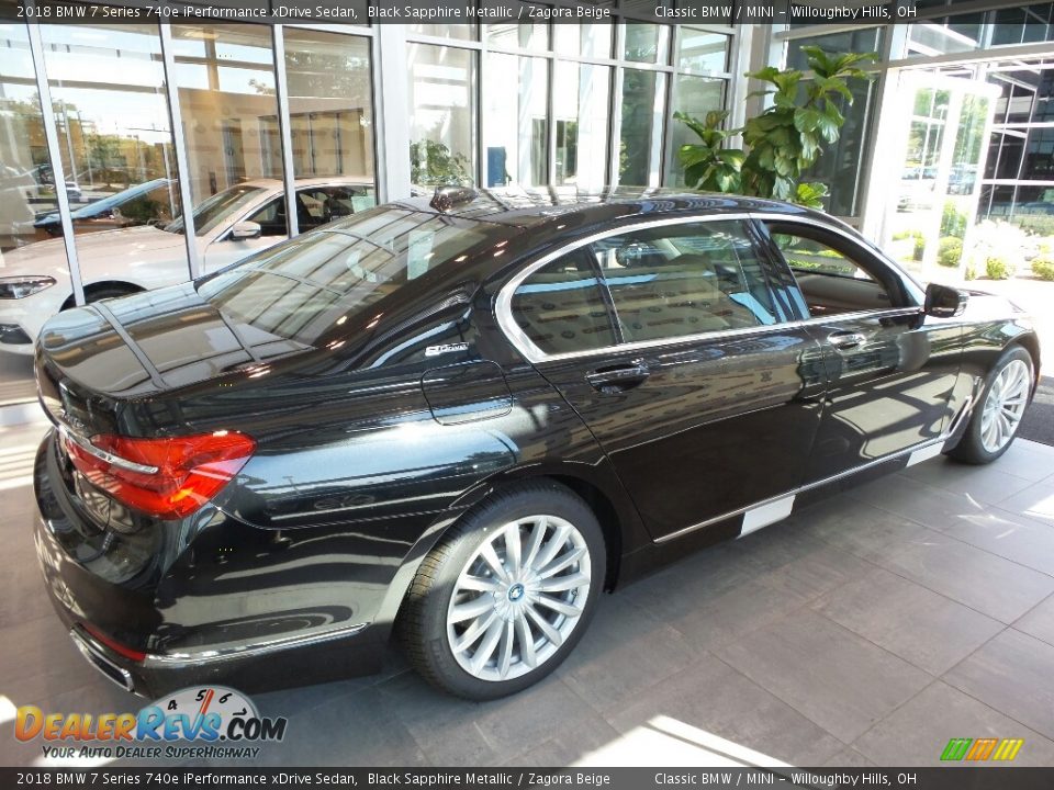 2018 BMW 7 Series 740e iPerformance xDrive Sedan Black Sapphire Metallic / Zagora Beige Photo #2