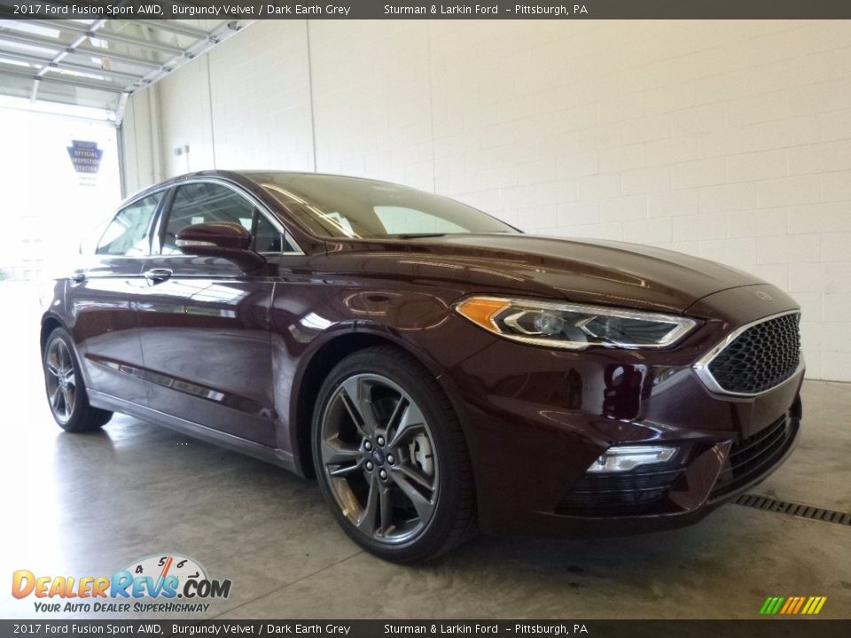 2017 Ford Fusion Sport AWD Burgundy Velvet / Dark Earth Grey Photo #1
