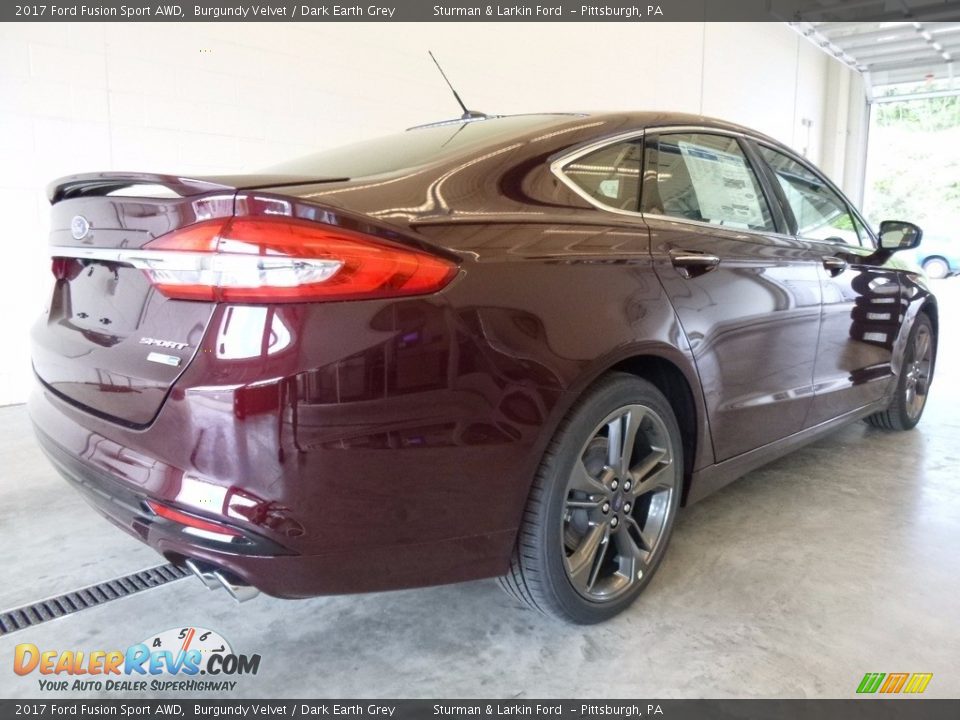 2017 Ford Fusion Sport AWD Burgundy Velvet / Dark Earth Grey Photo #2