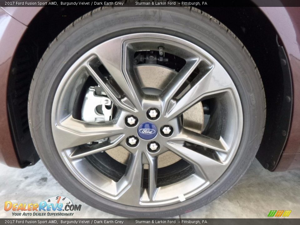 2017 Ford Fusion Sport AWD Burgundy Velvet / Dark Earth Grey Photo #6