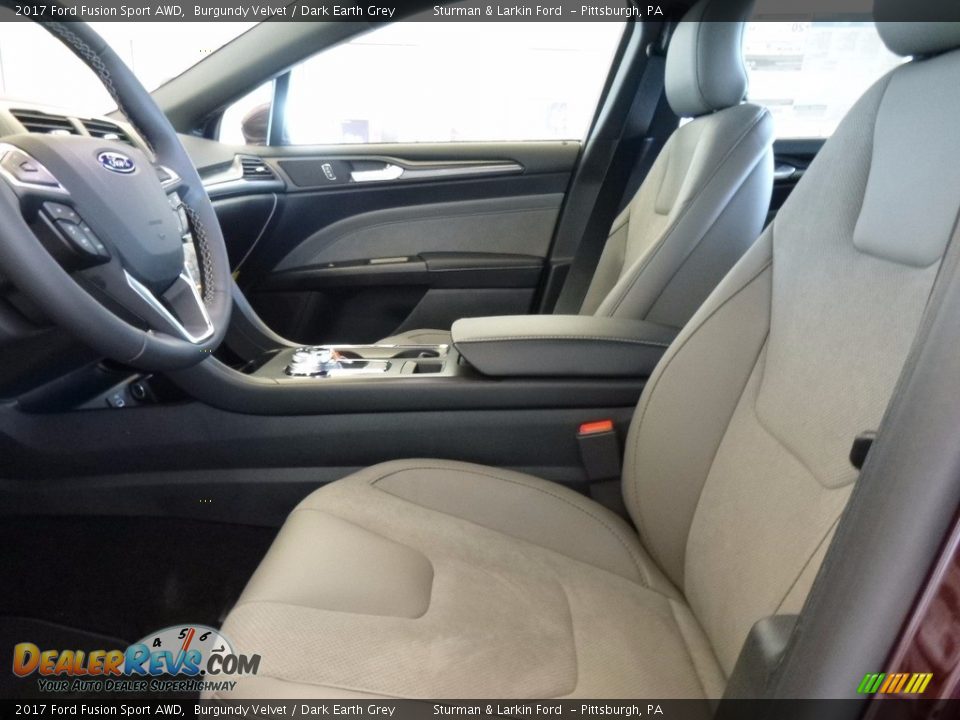 2017 Ford Fusion Sport AWD Burgundy Velvet / Dark Earth Grey Photo #7
