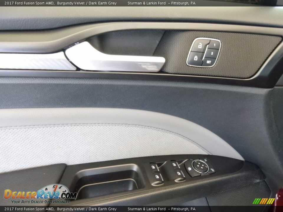 2017 Ford Fusion Sport AWD Burgundy Velvet / Dark Earth Grey Photo #10