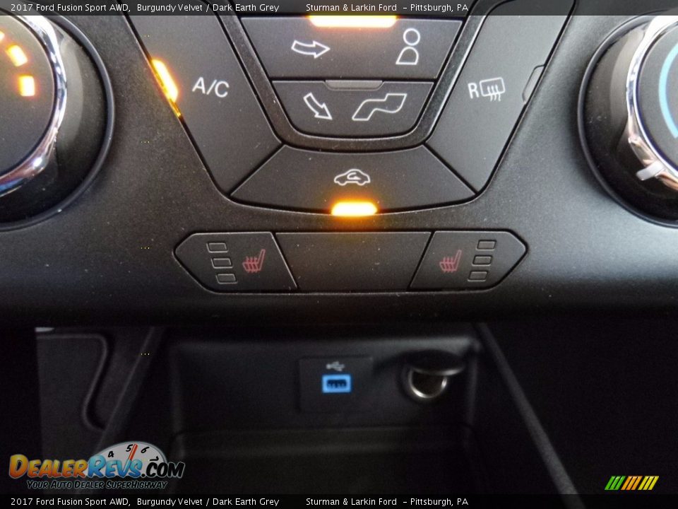 2017 Ford Fusion Sport AWD Burgundy Velvet / Dark Earth Grey Photo #13
