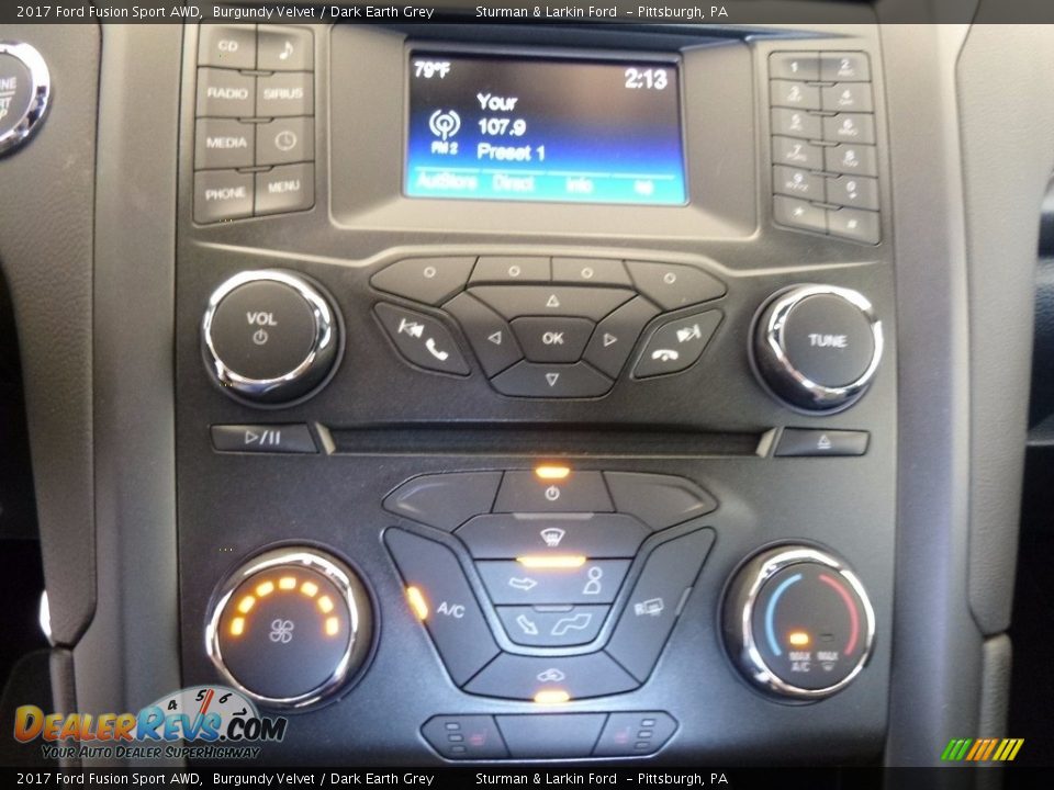 2017 Ford Fusion Sport AWD Burgundy Velvet / Dark Earth Grey Photo #15