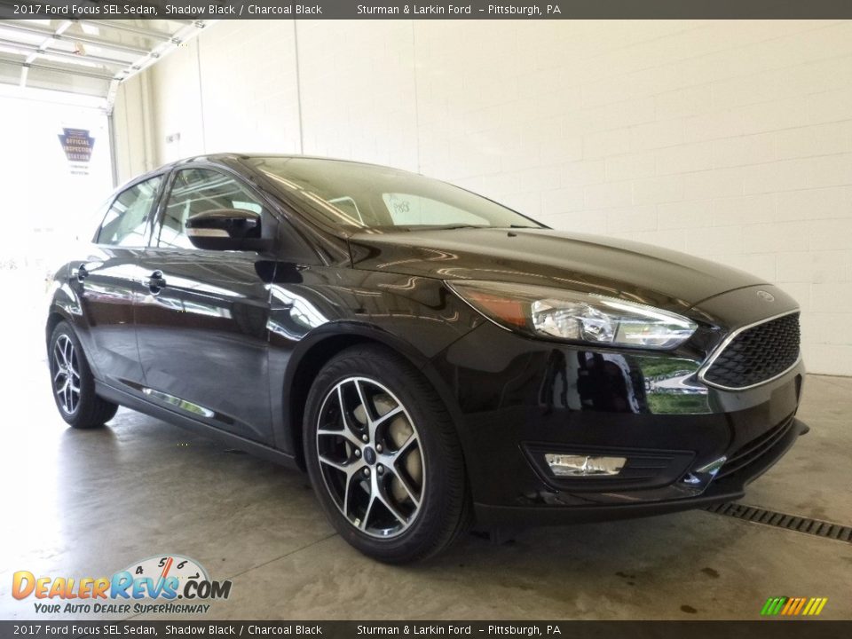2017 Ford Focus SEL Sedan Shadow Black / Charcoal Black Photo #1