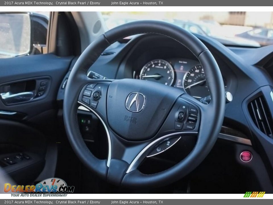 2017 Acura MDX Technology Crystal Black Pearl / Ebony Photo #33