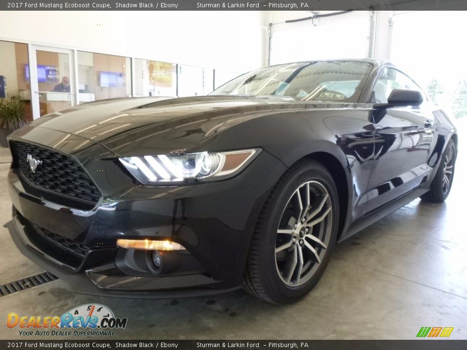 2017 Ford Mustang Ecoboost Coupe Shadow Black / Ebony Photo #4