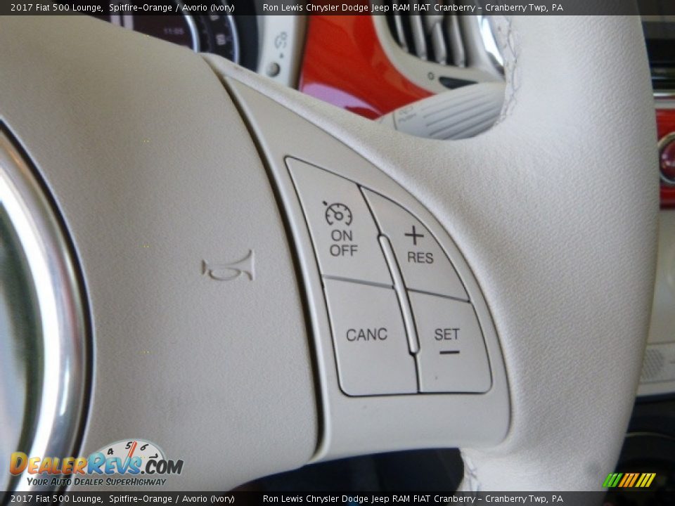 Controls of 2017 Fiat 500 Lounge Photo #18