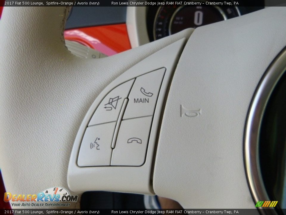 Controls of 2017 Fiat 500 Lounge Photo #19