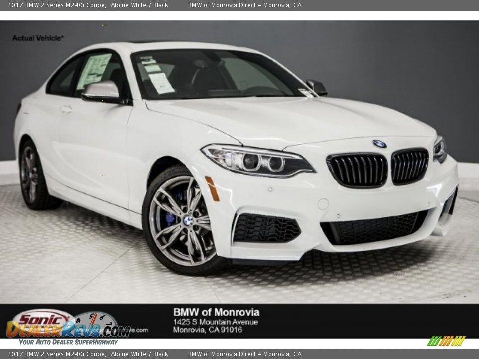 2017 BMW 2 Series M240i Coupe Alpine White / Black Photo #1