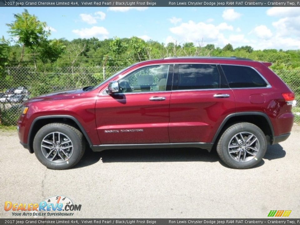 2017 Jeep Grand Cherokee Limited 4x4 Velvet Red Pearl / Black/Light Frost Beige Photo #2