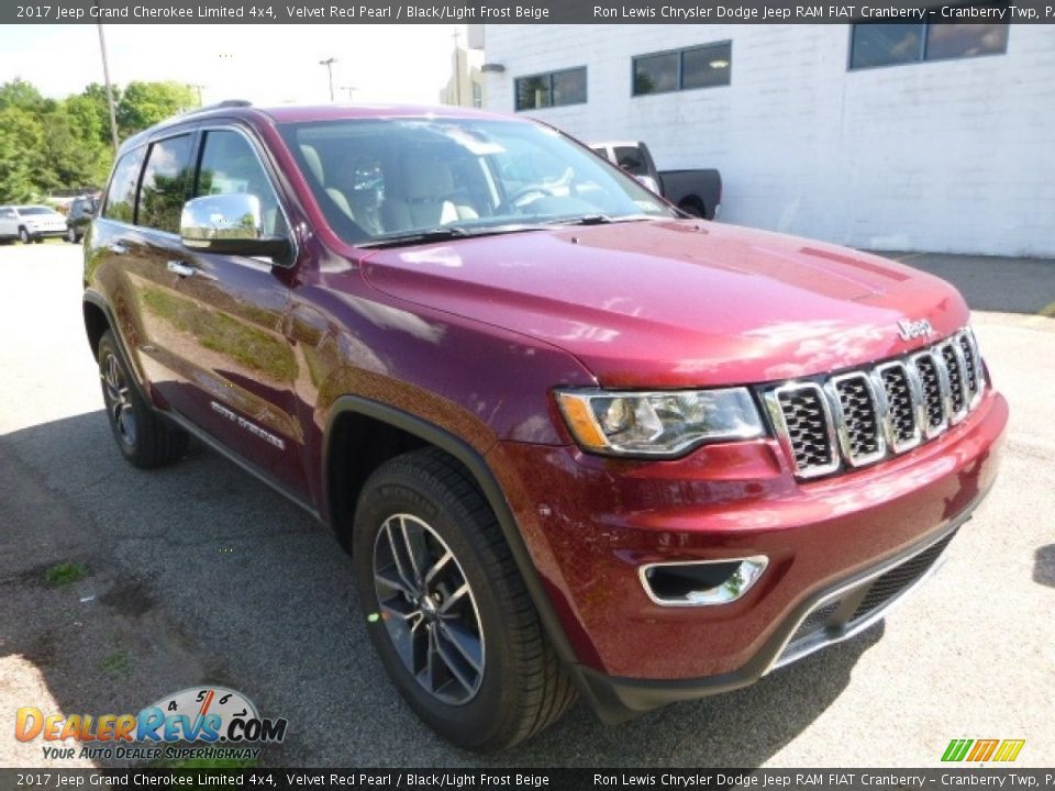 2017 Jeep Grand Cherokee Limited 4x4 Velvet Red Pearl / Black/Light Frost Beige Photo #9