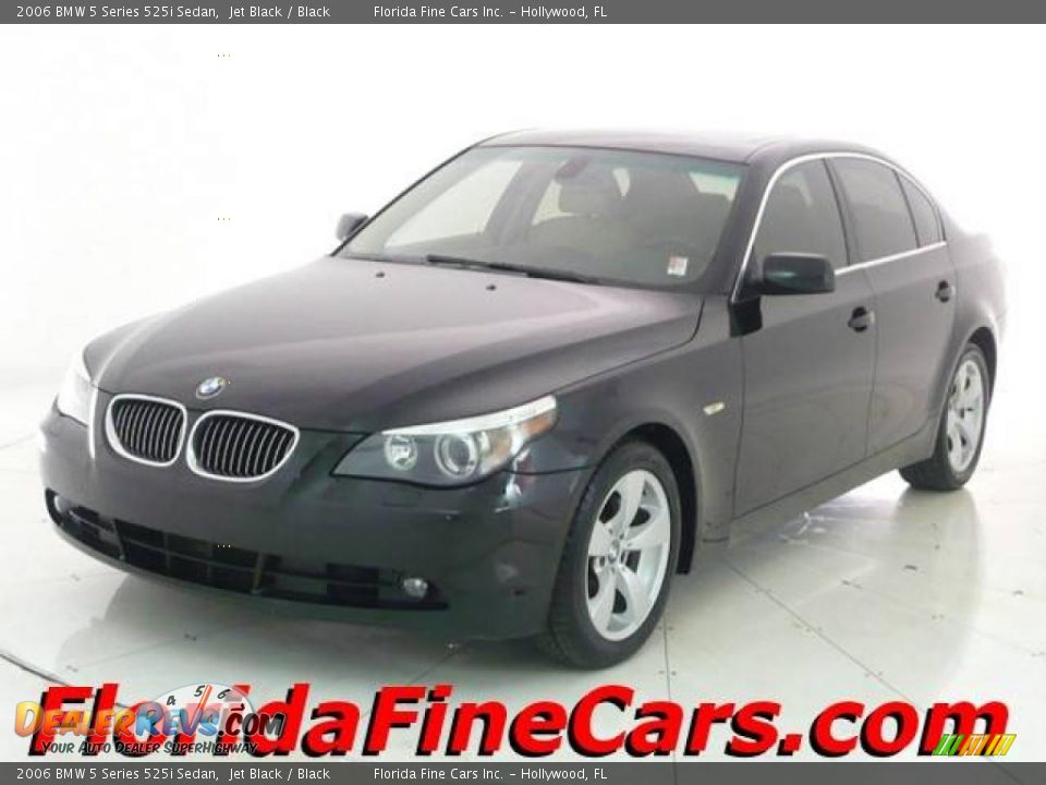 2006 BMW 5 Series 525i Sedan Jet Black / Black Photo #1
