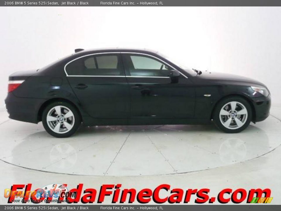 2006 BMW 5 Series 525i Sedan Jet Black / Black Photo #4