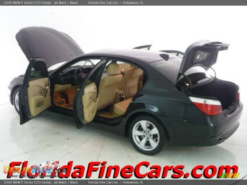 2006 BMW 5 Series 525i Sedan Jet Black / Black Photo #8