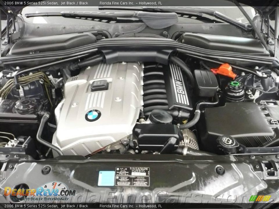 2006 BMW 5 Series 525i Sedan Jet Black / Black Photo #9
