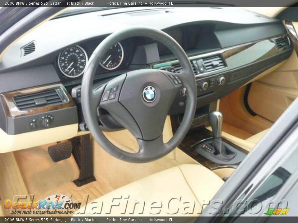 2006 BMW 5 Series 525i Sedan Jet Black / Black Photo #12