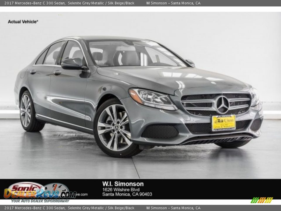 2017 Mercedes-Benz C 300 Sedan Selenite Grey Metallic / Silk Beige/Black Photo #1