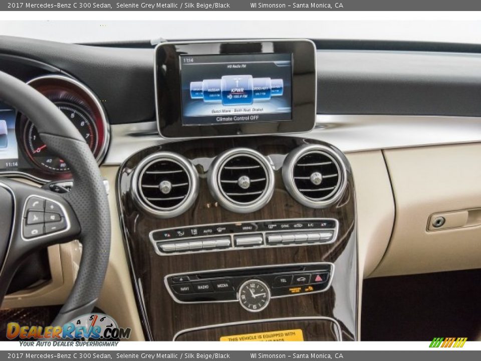 2017 Mercedes-Benz C 300 Sedan Selenite Grey Metallic / Silk Beige/Black Photo #5