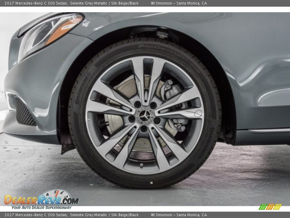 2017 Mercedes-Benz C 300 Sedan Selenite Grey Metallic / Silk Beige/Black Photo #9