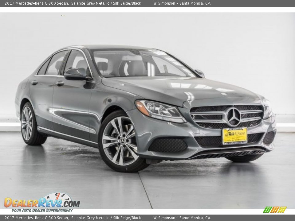 2017 Mercedes-Benz C 300 Sedan Selenite Grey Metallic / Silk Beige/Black Photo #12