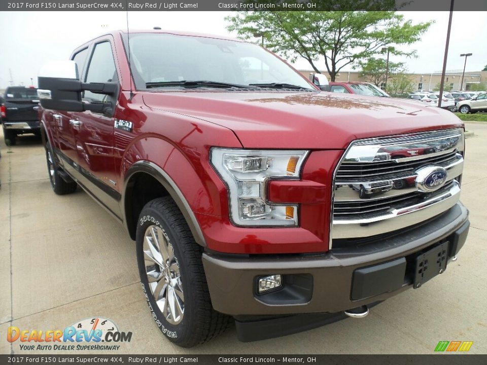 2017 Ford F150 Lariat SuperCrew 4X4 Ruby Red / Light Camel Photo #1